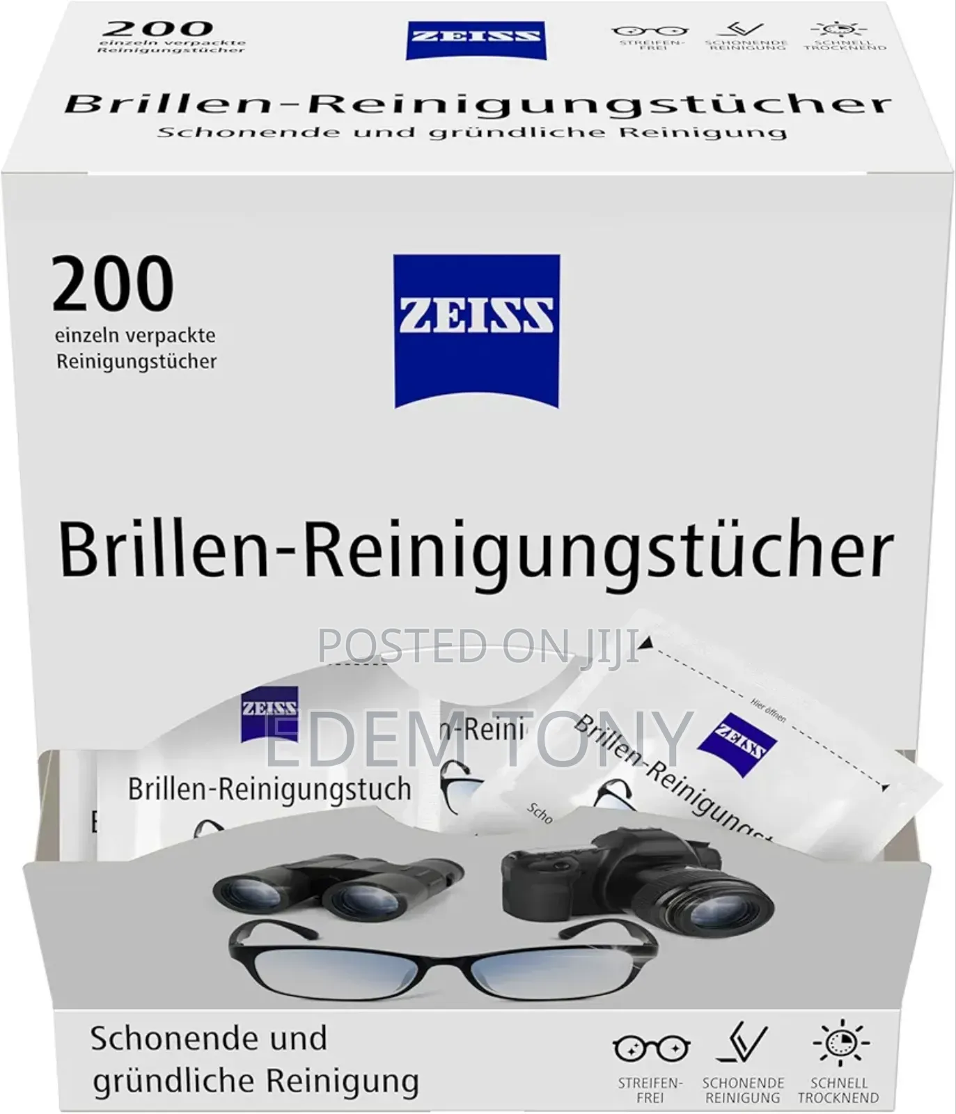 Zeiss Glasses Cleaning Wipes (200 Pieces)