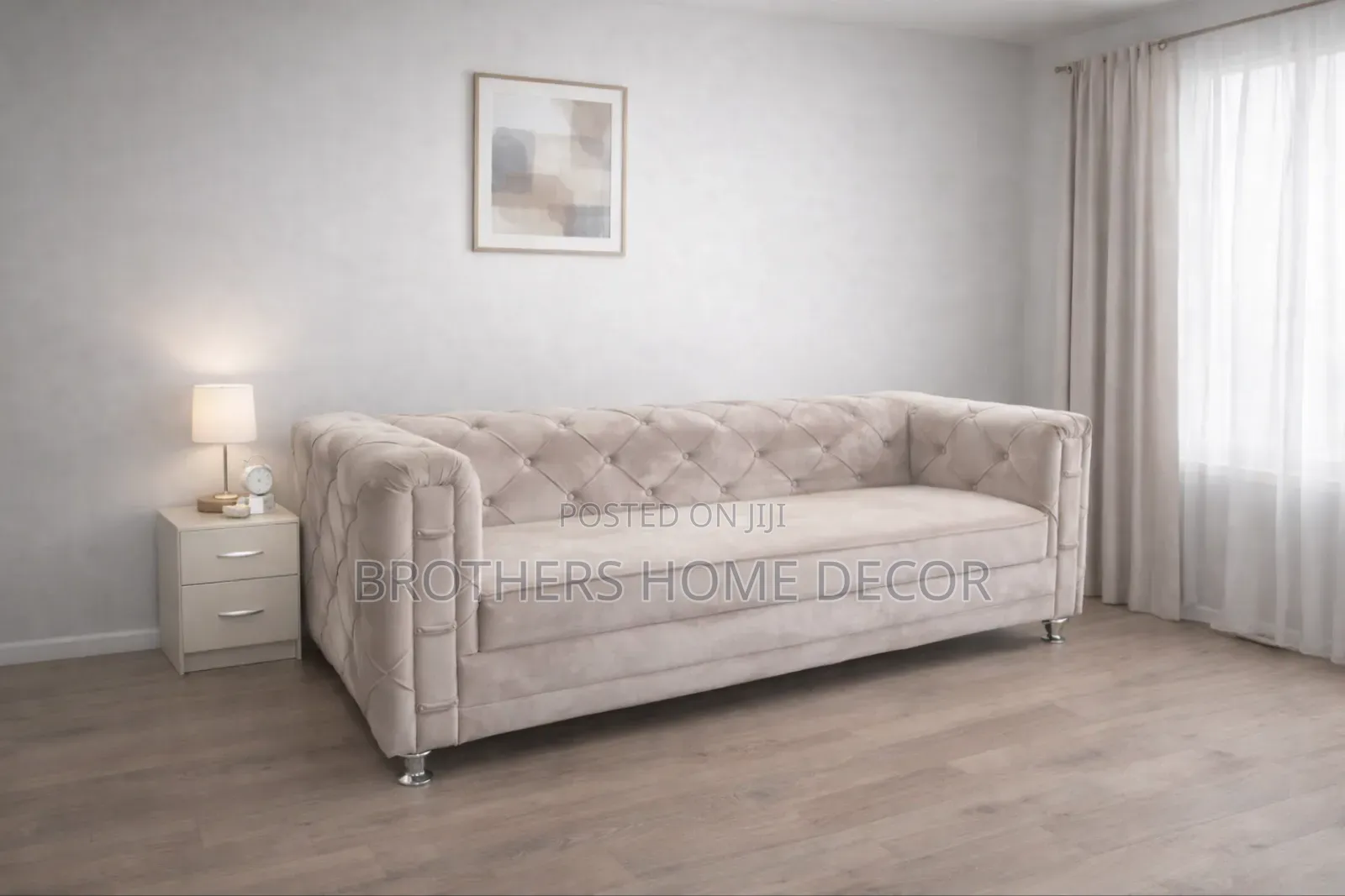 Cream 3 In 1 Sofa//Very Durable And Strong