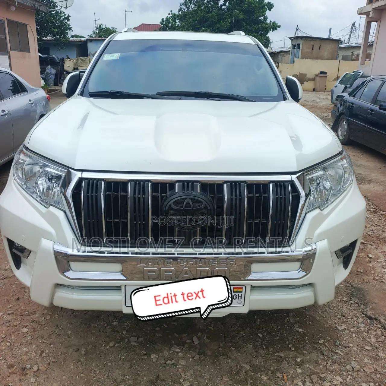 Car Rental- Prado White for Rent