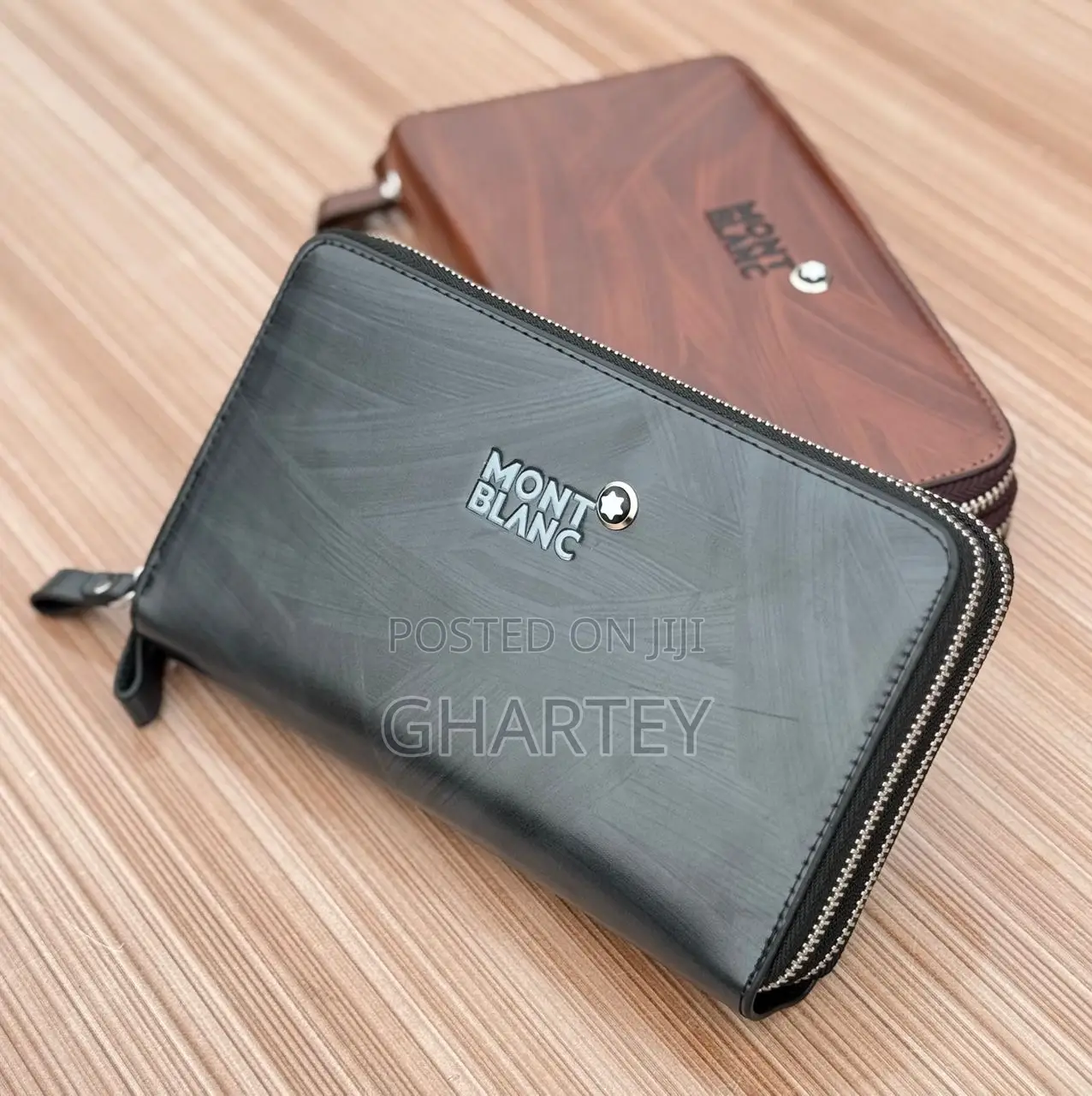 Montblanc Premium Leather Zip Pouch – Sleek Style, Everyday Luxury