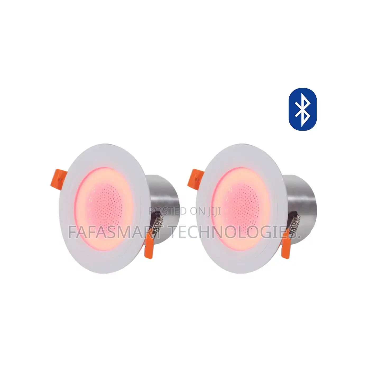 2 Active Ceiling Speakers With RGB Light 2.5inch Full Range Speakers