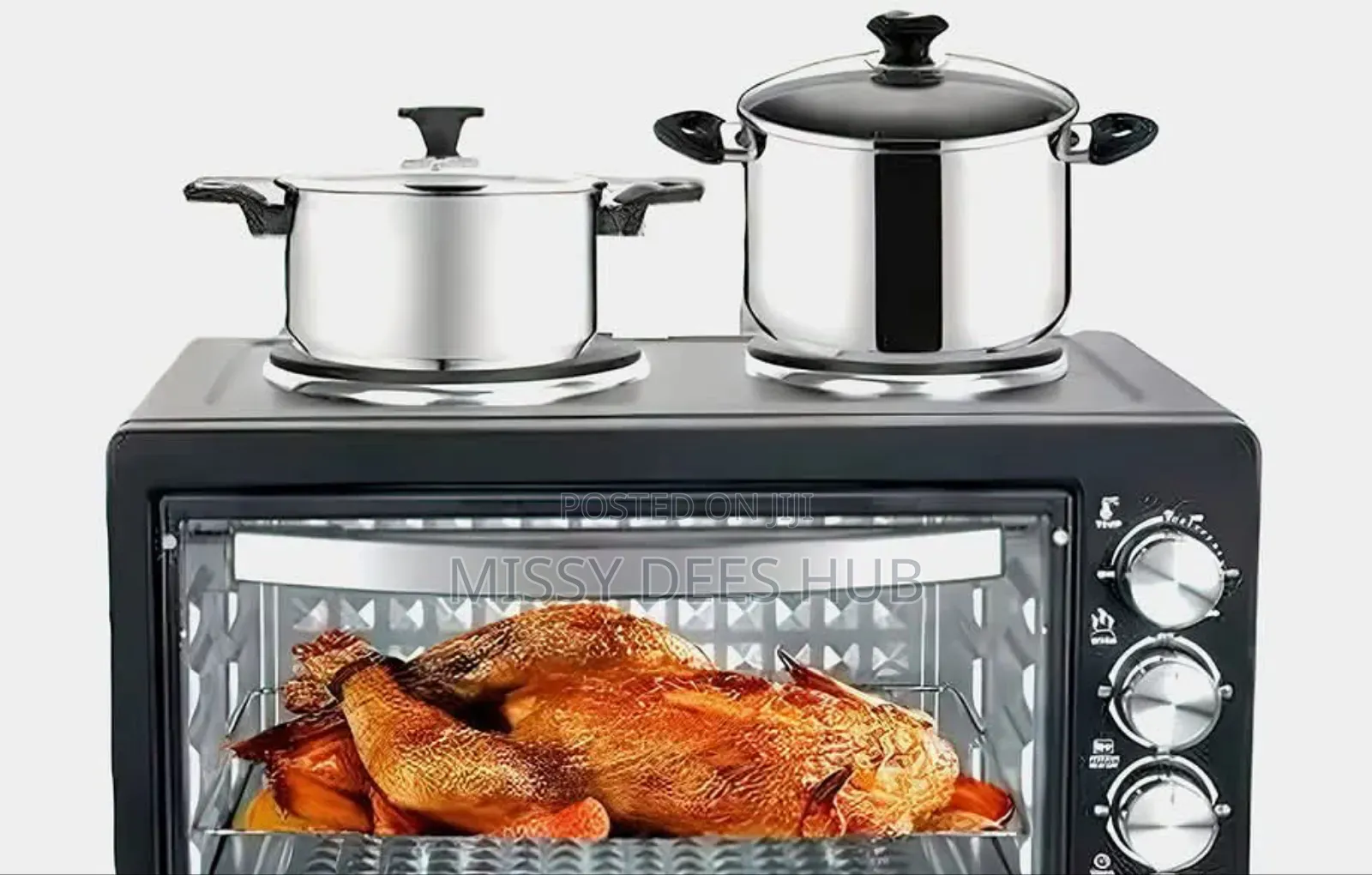 Hoffmans 55 Liters Mini Electric Oven and Grill With 2 Hot Plates