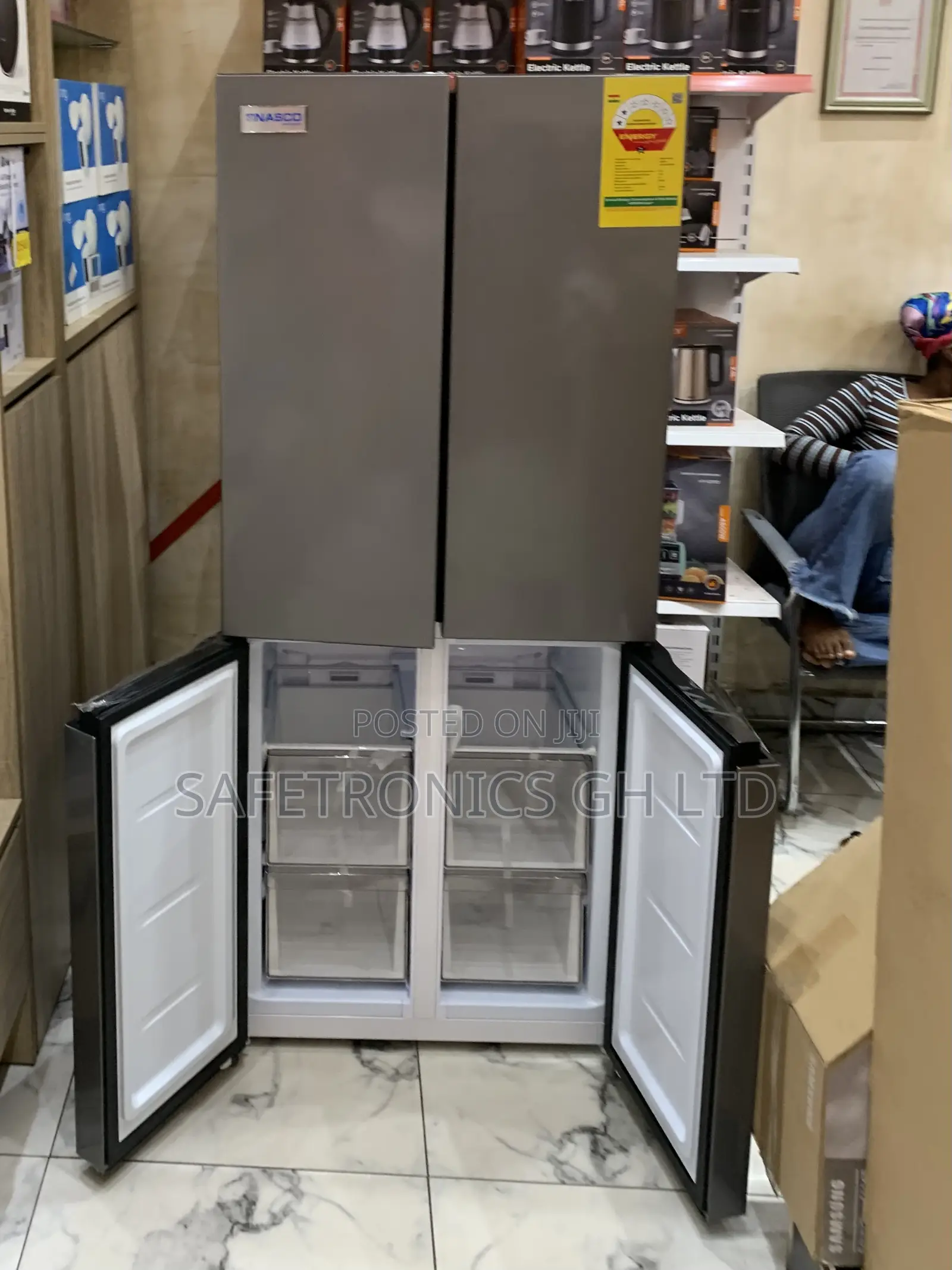 Energy Efficient Nasf2-400 Nasco Grey Side by Side 4doors Refrigerator