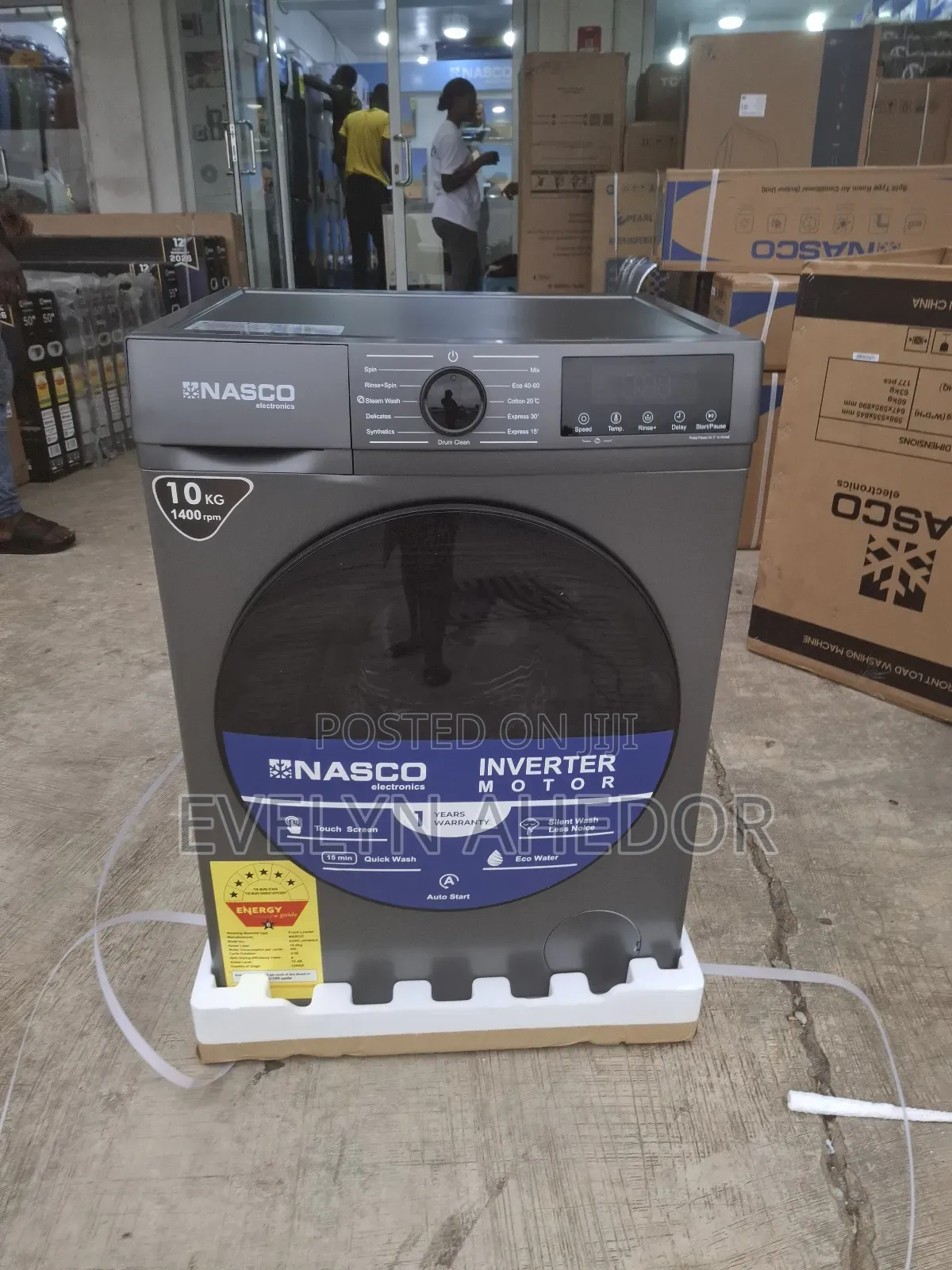 Nasco Full Automatic Front 10kg Washing Machine Brand for Sale
