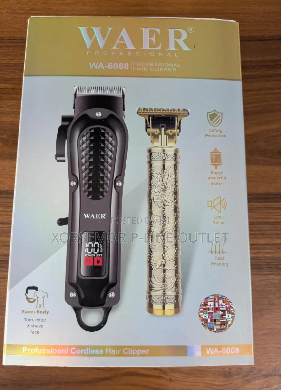 Waer Wa-6068 2 in 1 Hair Clipper