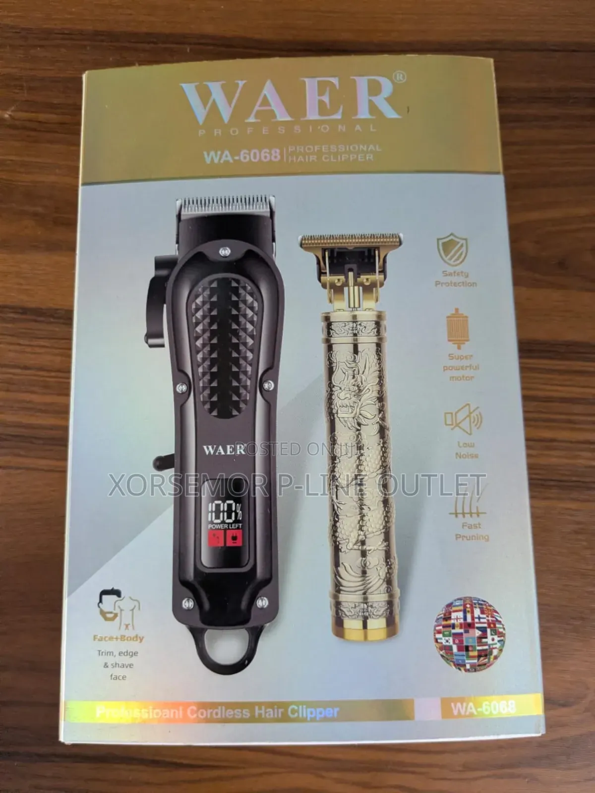 Waer Wa-6068 2 in 1 Hair Clipper