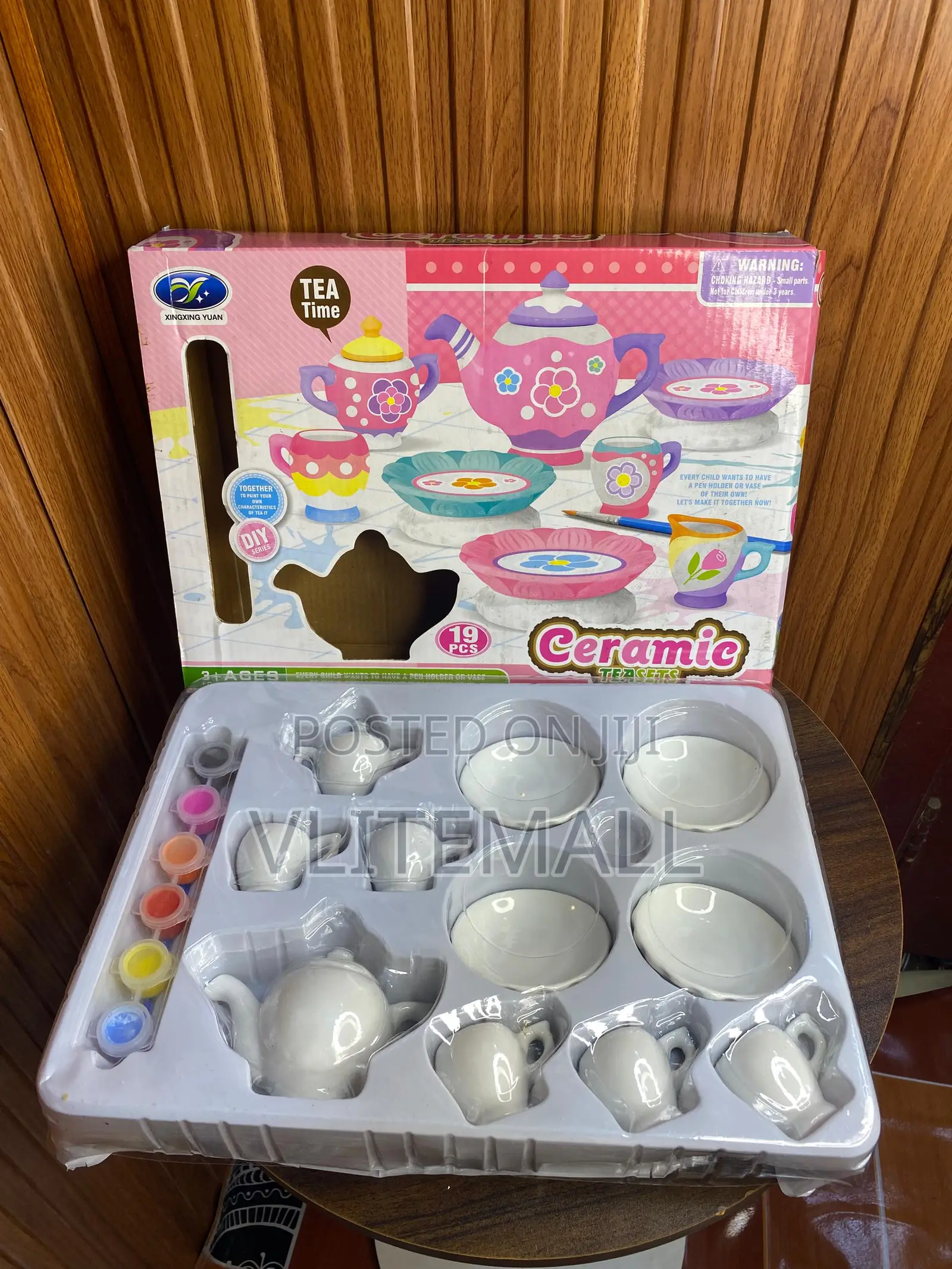 Xingxing Yuan Diy Painting Ceramic Tea Set, A 19-piece Kit