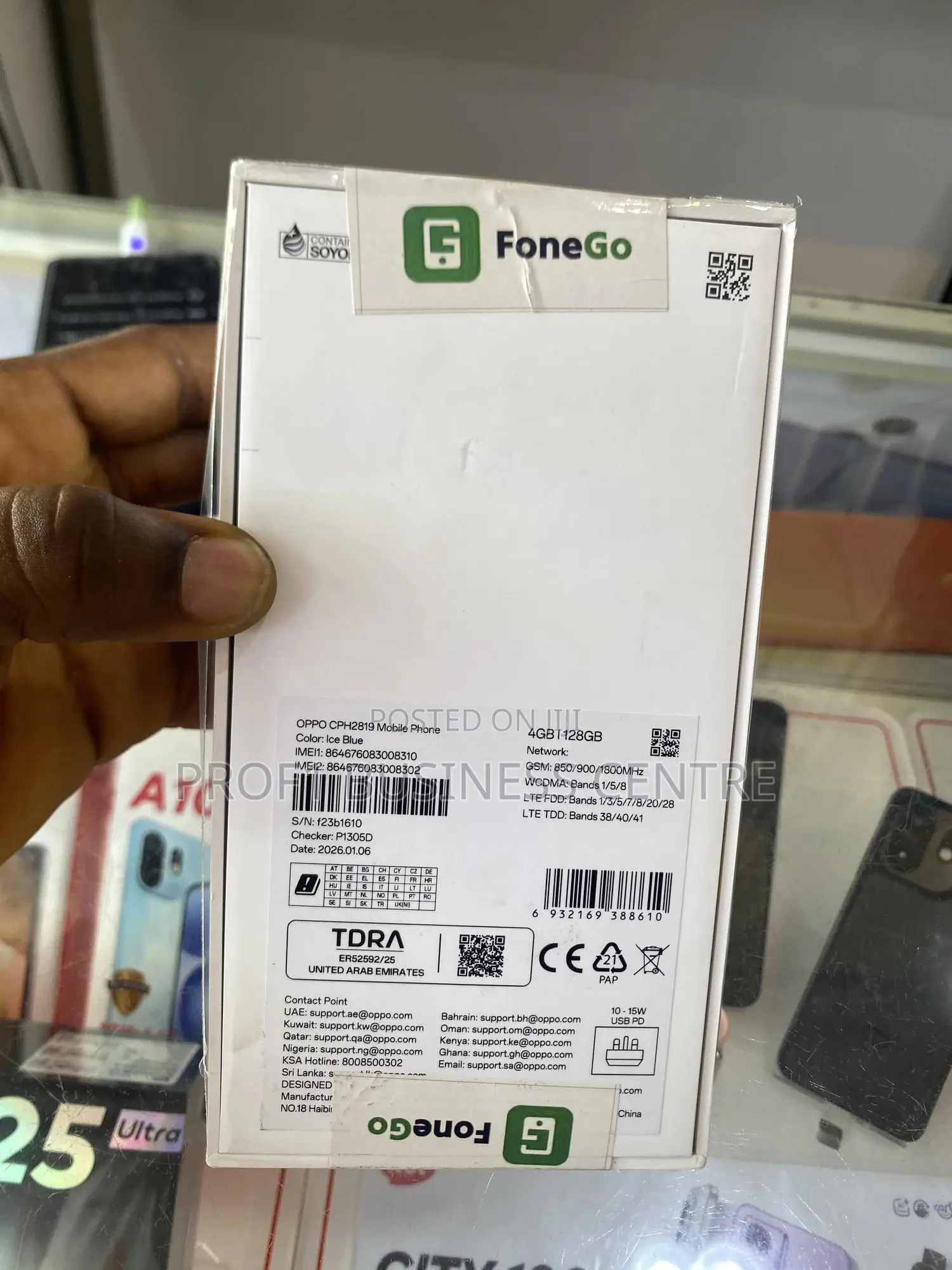New Oppo A6x 128 GB Black