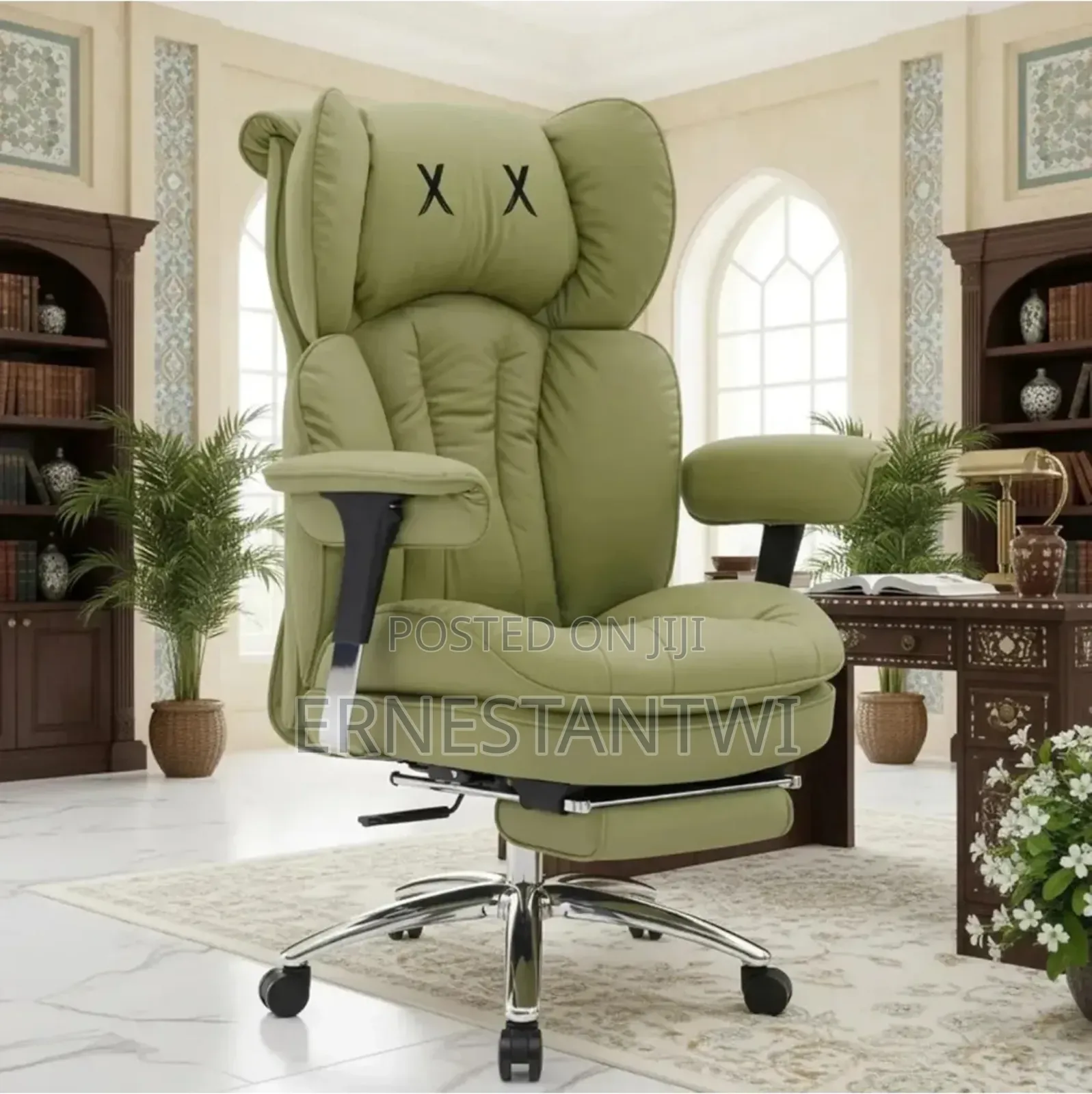 Executive Adjustable Office Chair With Foot Rest