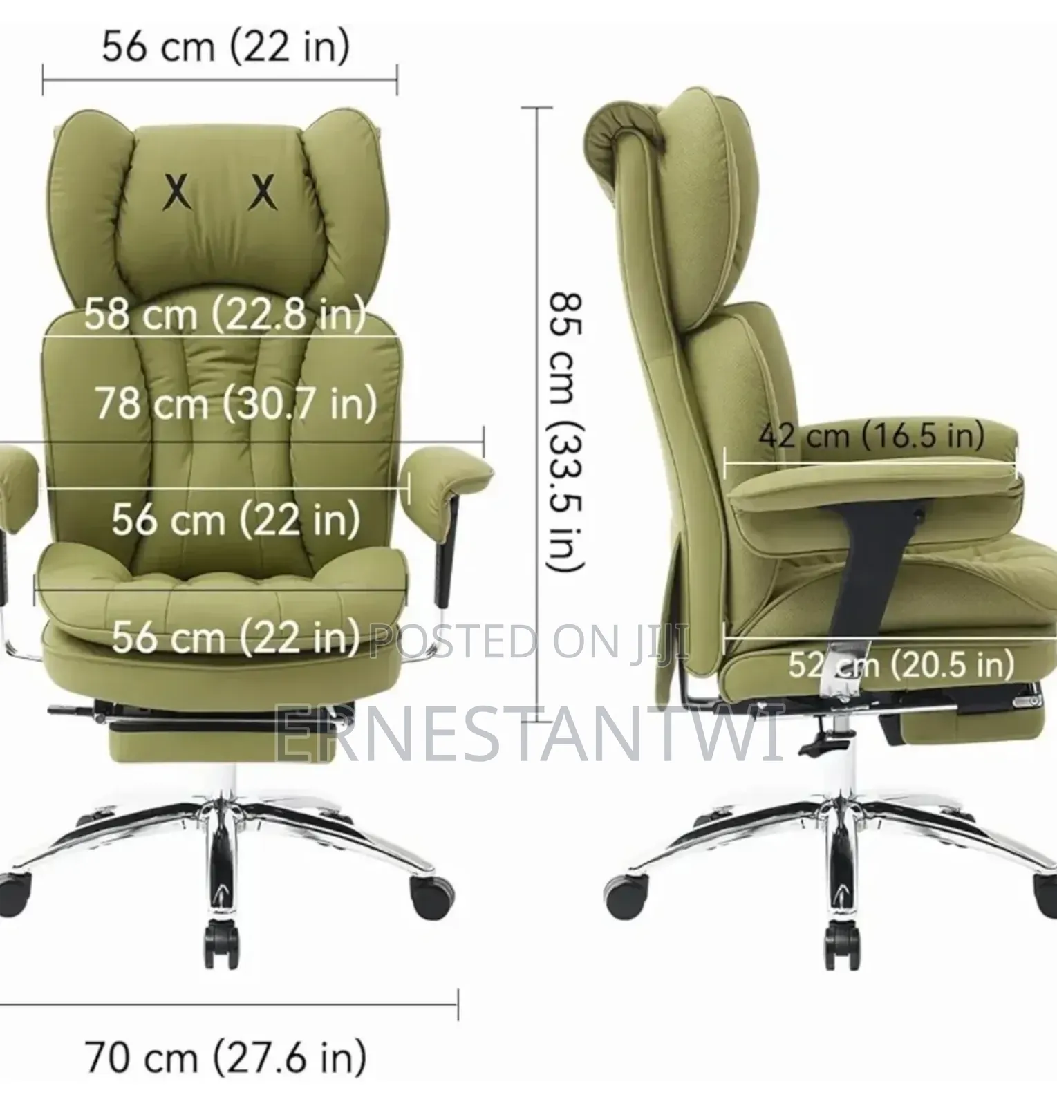 Executive Adjustable Office Chair With Foot Rest