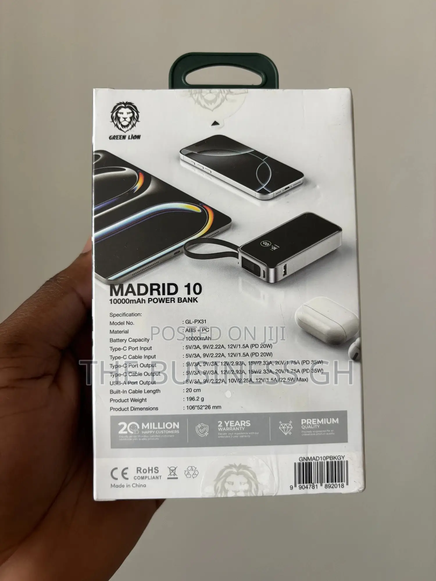 Green Lion Power Bank (Flight Safe)
