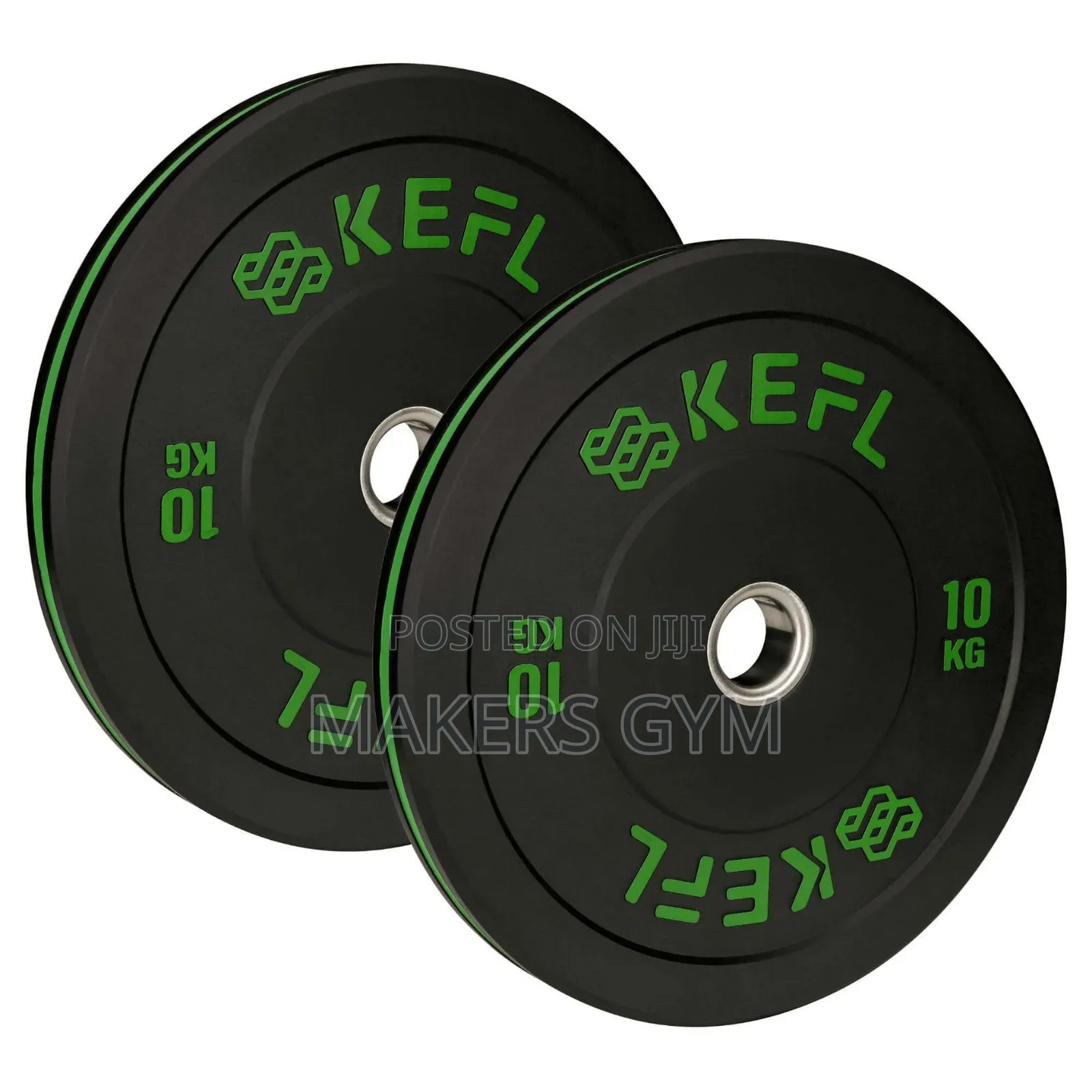10kg Pair Olympic Plate Bumper (Blk Grn)