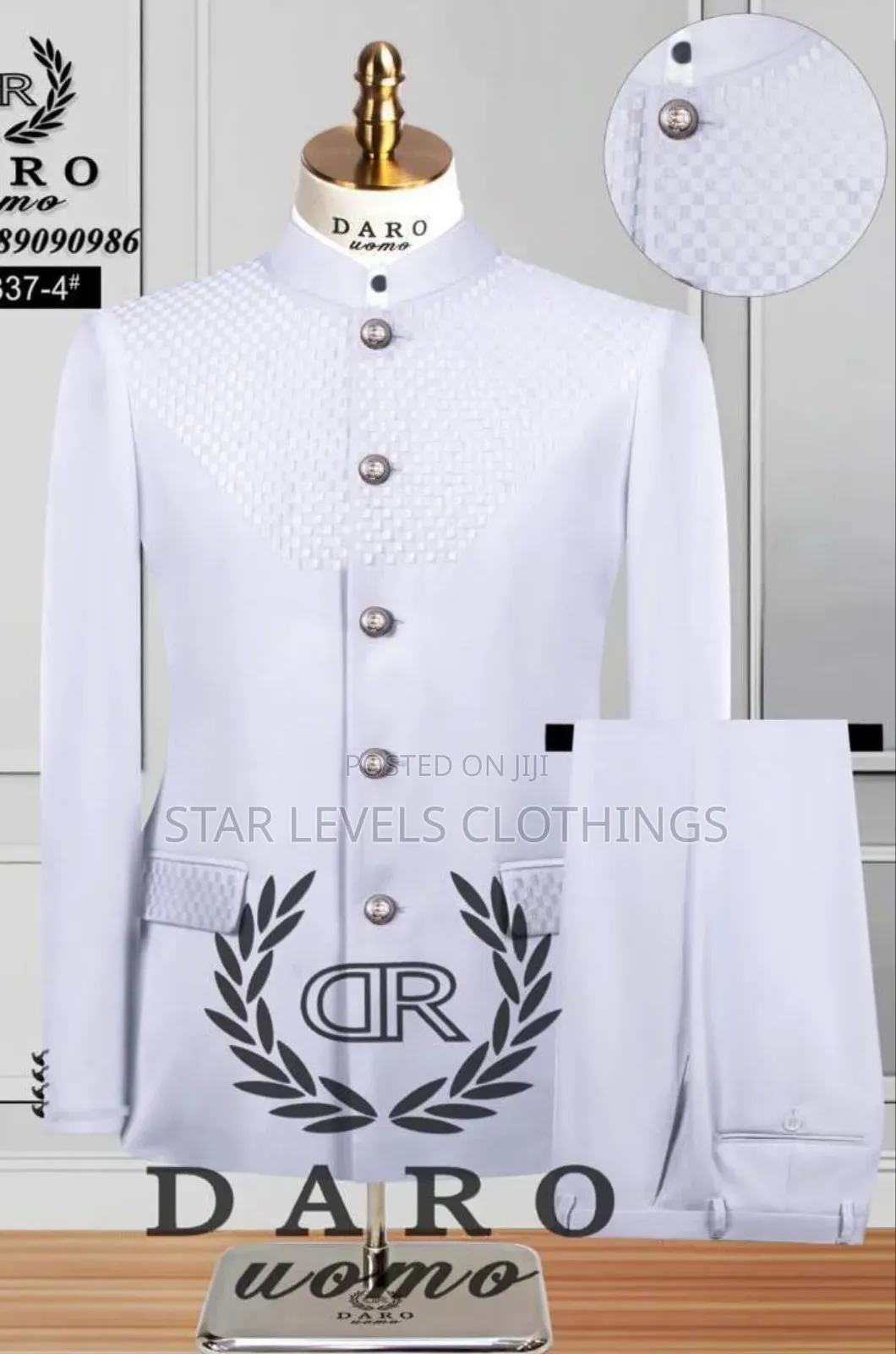 Formal Gray Political Suit for Men