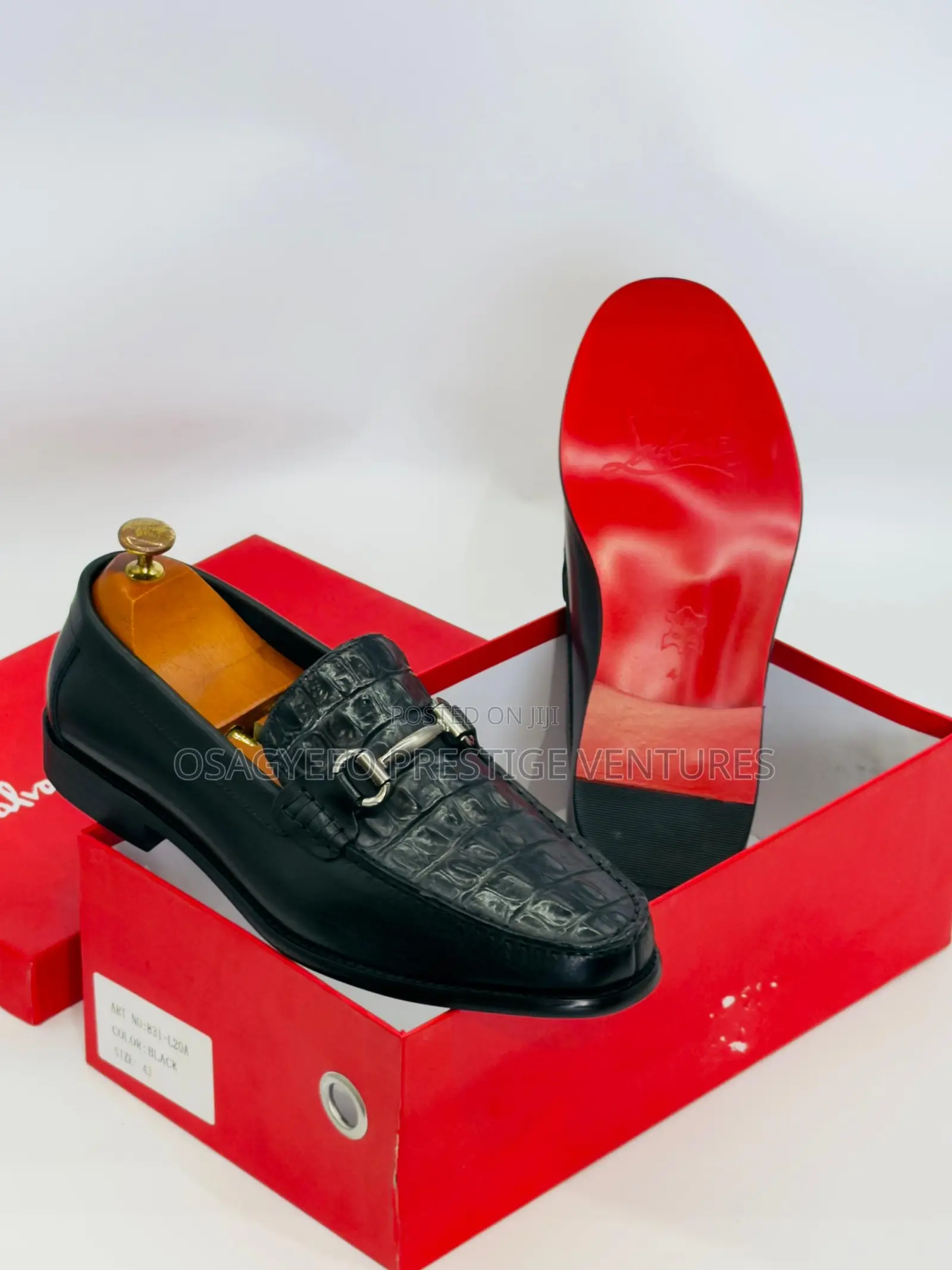 Premium Leather Louboutin Shoe Black