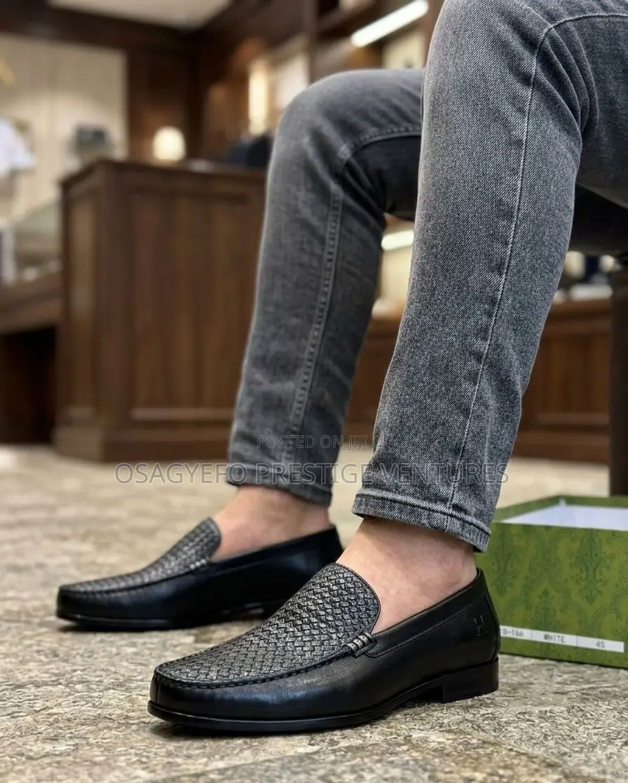 Premium Leather Hermes Shoe Black