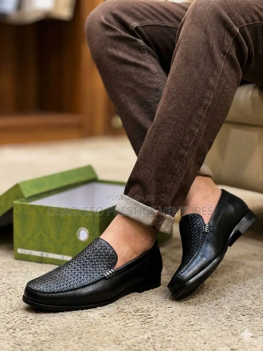 Premium Leather Hermes Shoe Black