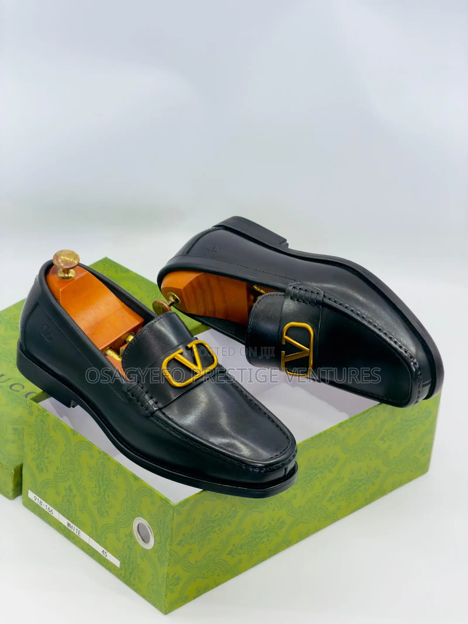 Premium Leather Valentino Shoe Black