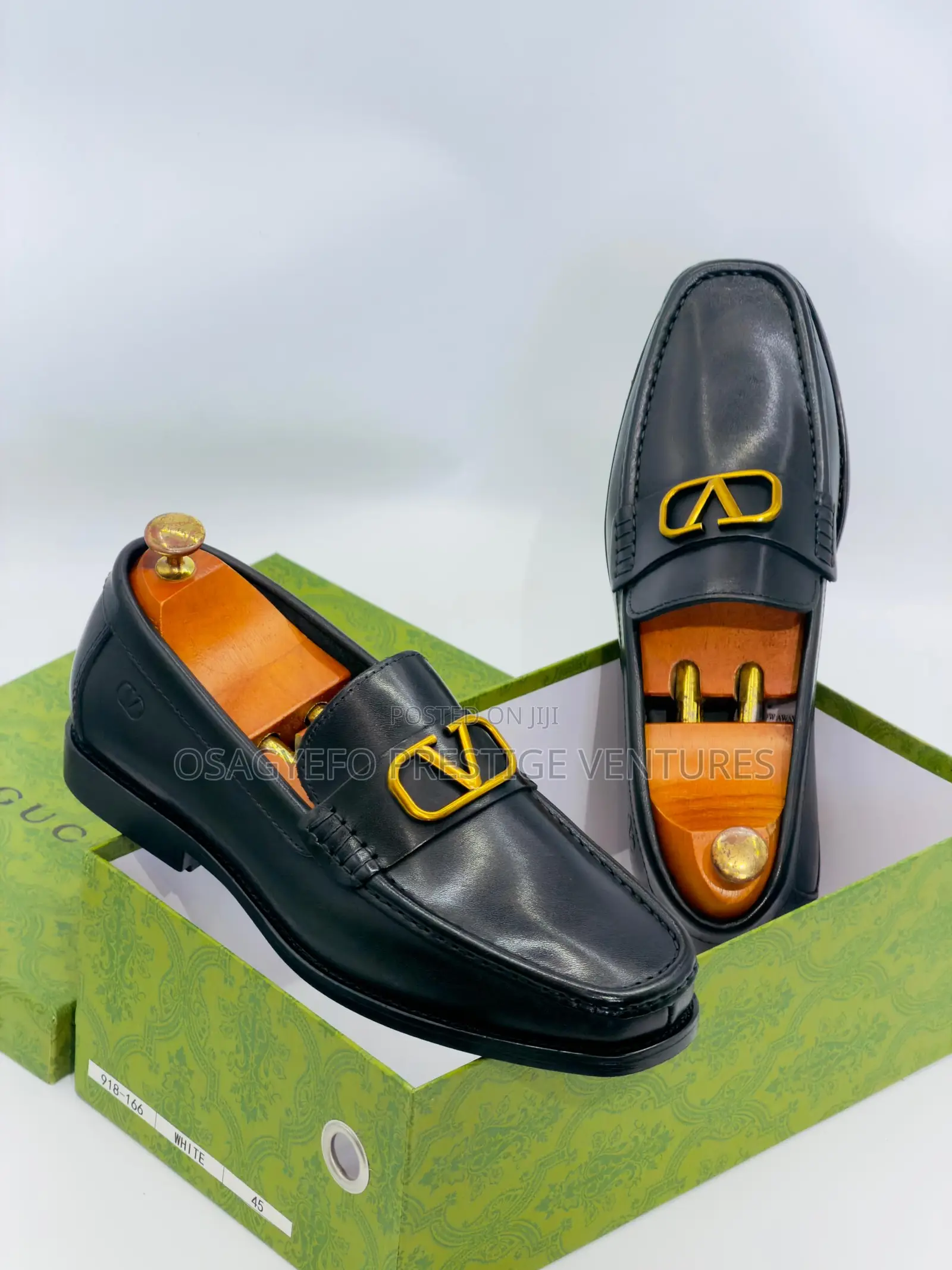 Premium Leather Valentino Shoe Black