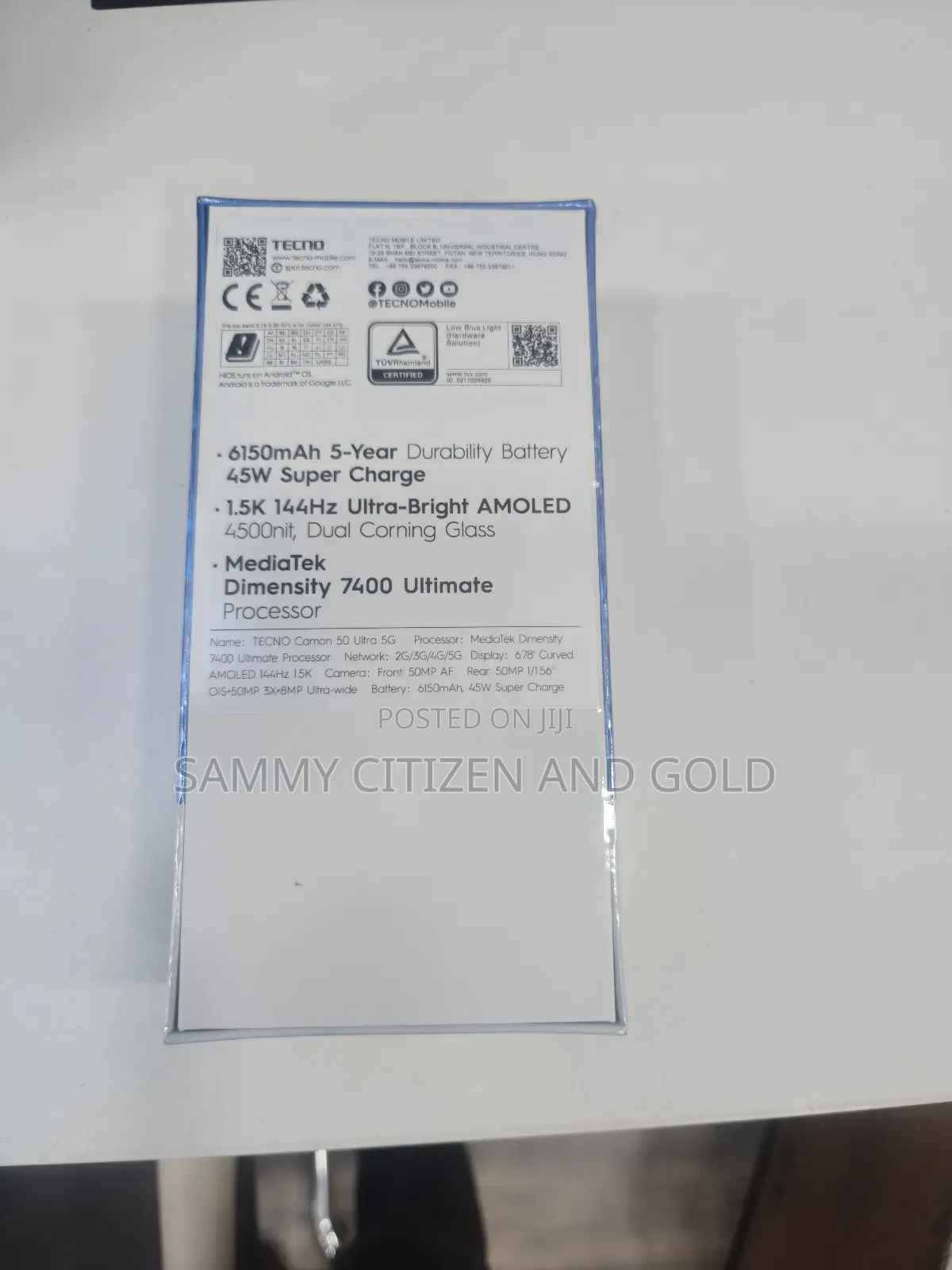 New Tecno Camon 50 Pro 256 GB