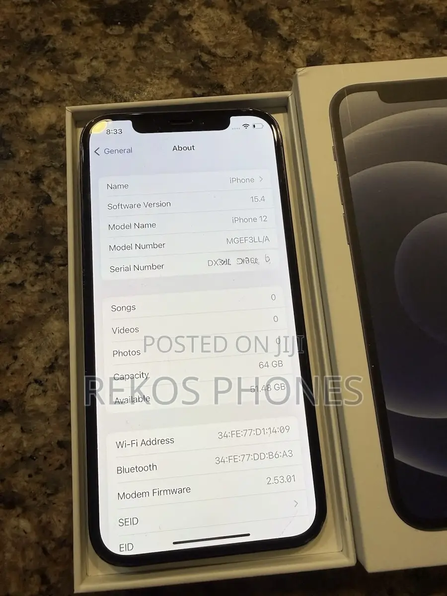 New Apple iPhone 12 64 GB Black