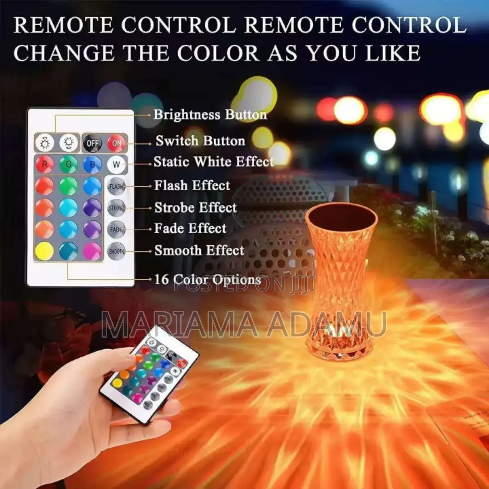 16 Colors Rechargeable Lamp
