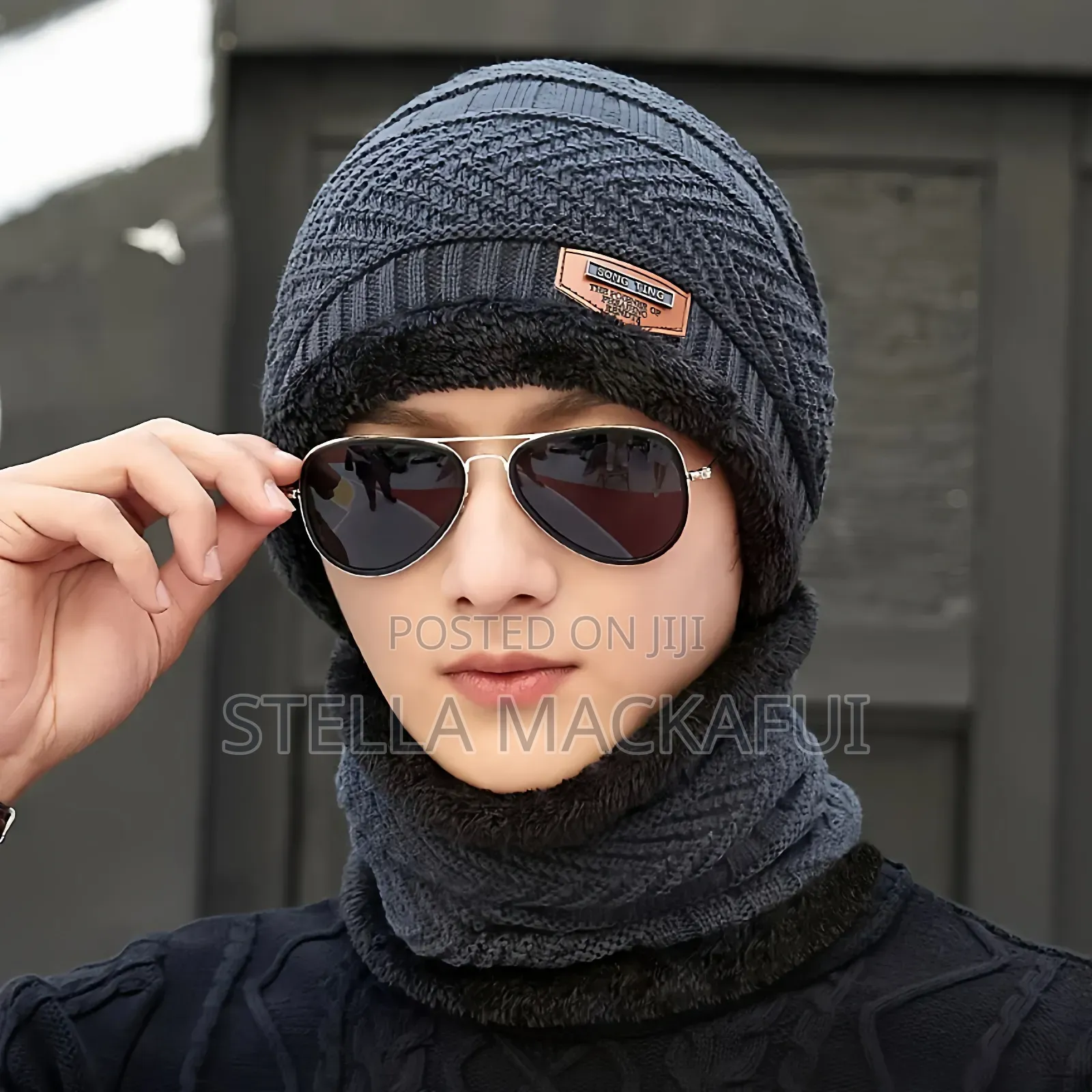 Winter Hat With Scarf