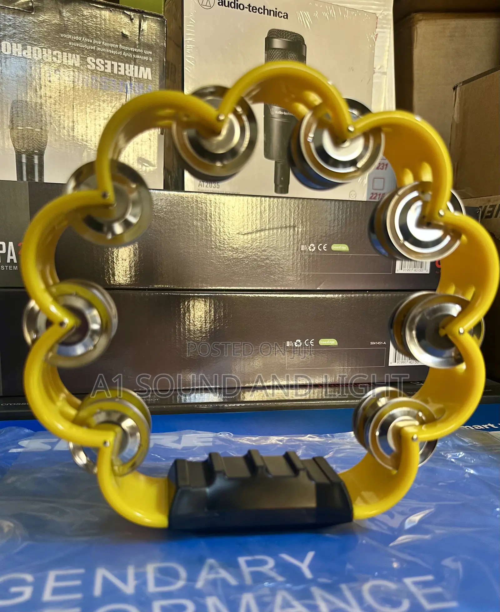 21.5cm Plastic Handle Tambourine