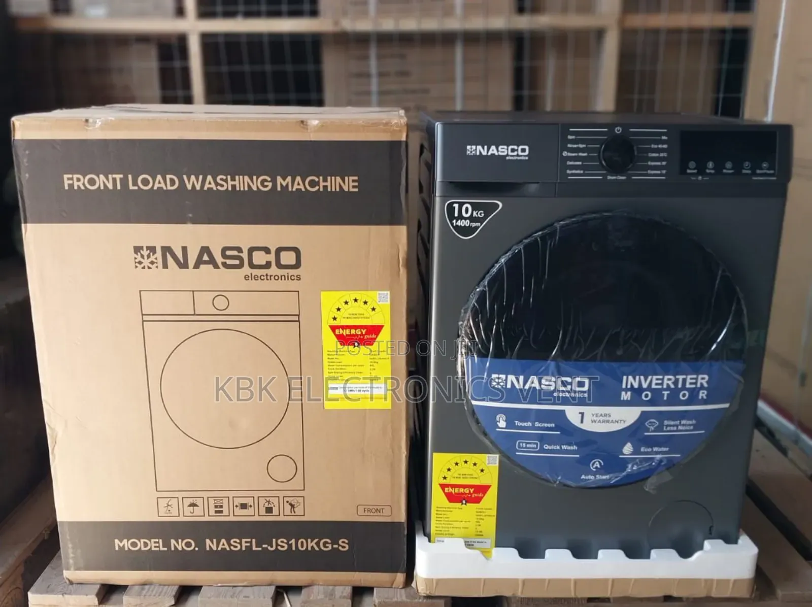 Nasco 10kg Front Load Washing Machine