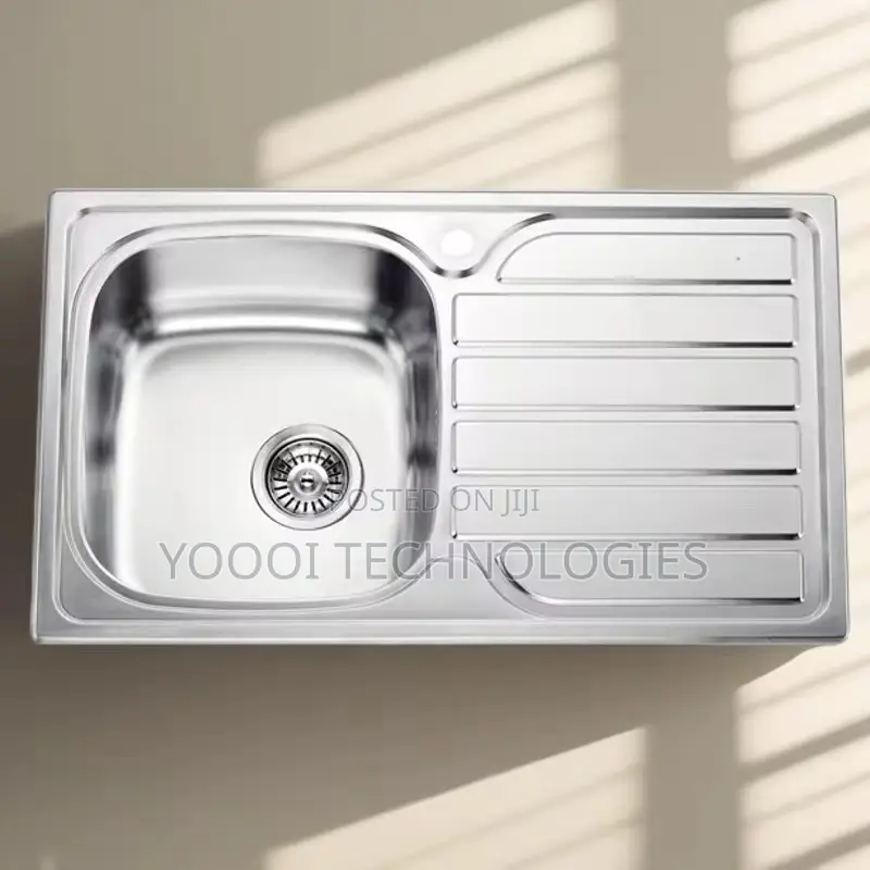 Stainless Steel Top Mount Single Bowl Kitchen Sink With Wast Trap
