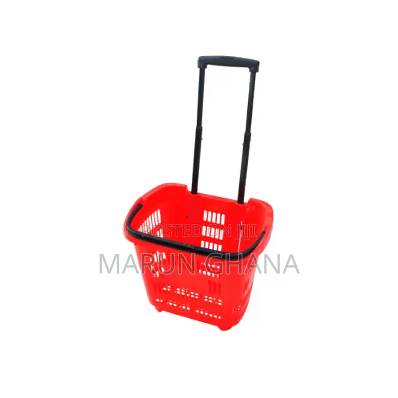 Trolley Basket With Wheel for Supermarket 55l