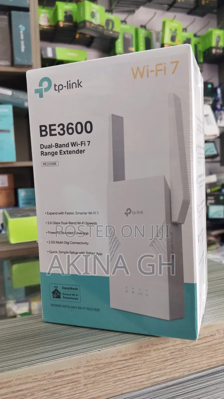 Tp Link Wi-Fi 7 Be3600 Dual Band Range Extender (Re235be)