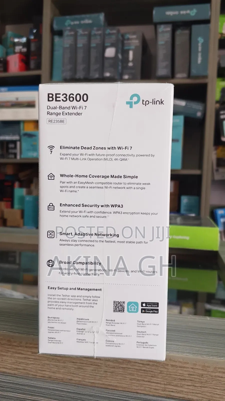 Tp Link Wi-Fi 7 Be3600 Dual Band Range Extender (Re235be)