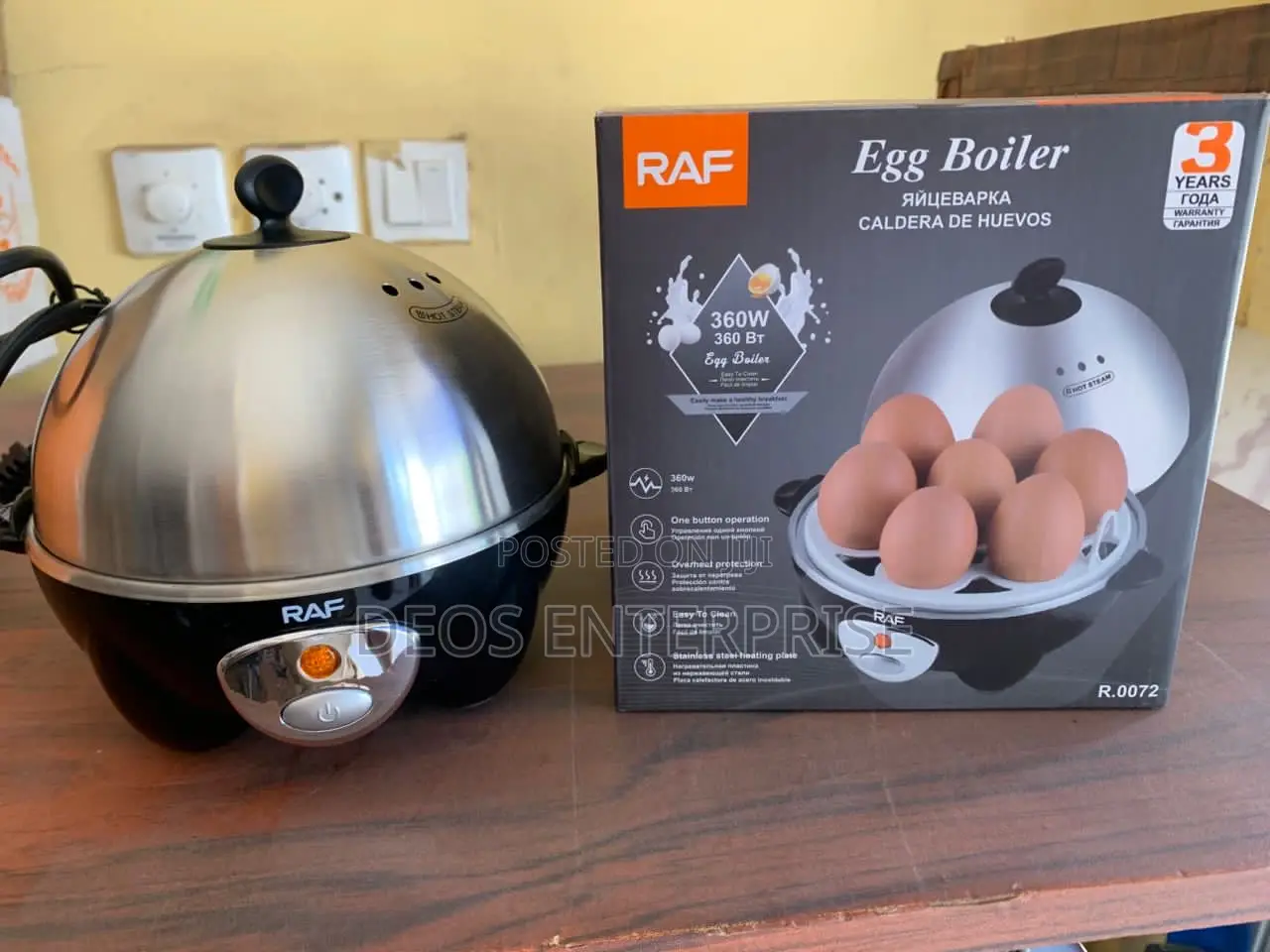 Plug Cook – Raf Egg Boiler With One-button Control