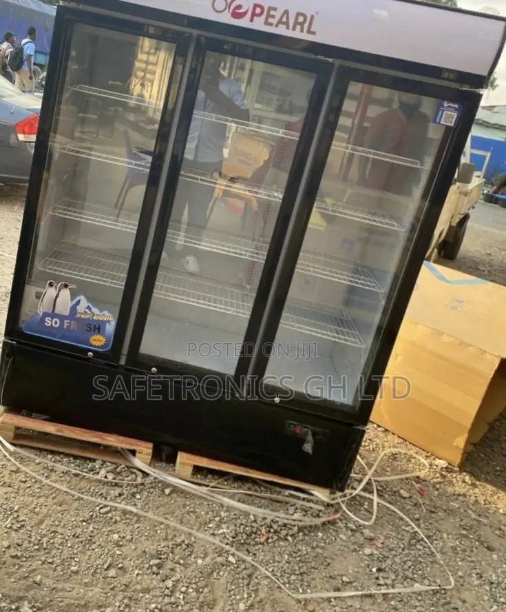 Get Accurate Display Pearl PVC-150 3 Glass Door Electric Fridge