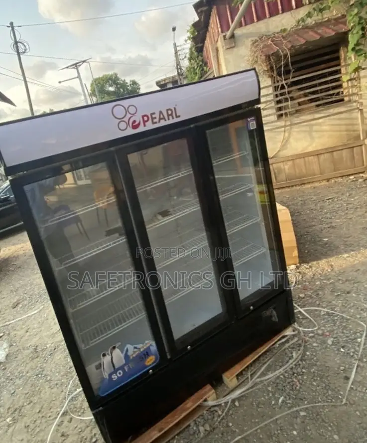 Try Newest Version Display Pearl PVC-150 3 Glass Door Fridge