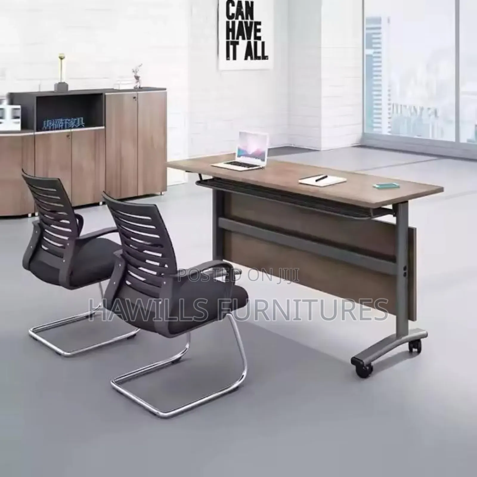 Foldable Conference Table and Chair Set