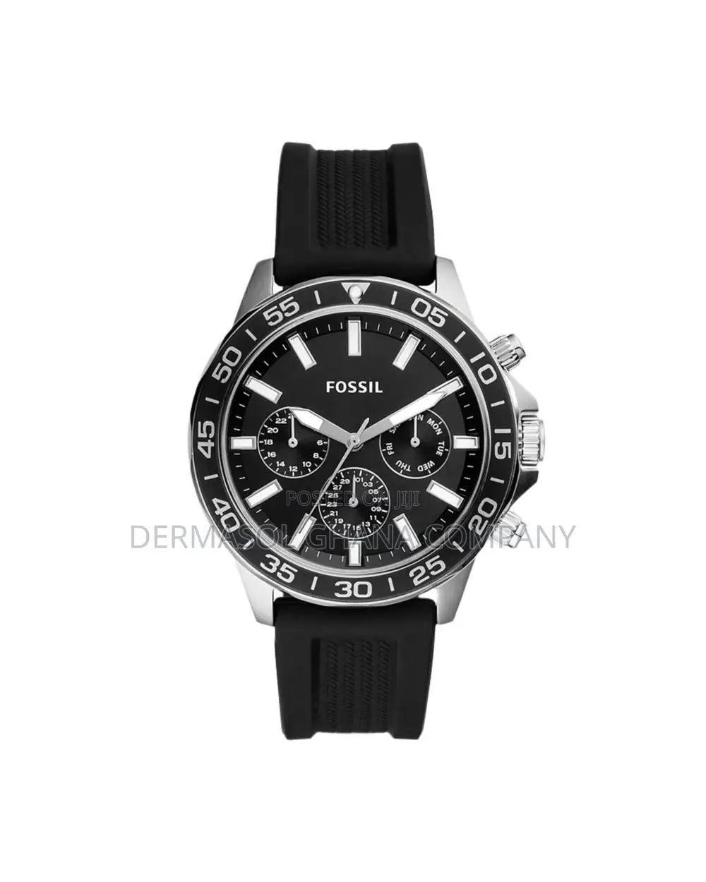 Fossil Bannon Multifunction Black Silicone Watch Bq2494