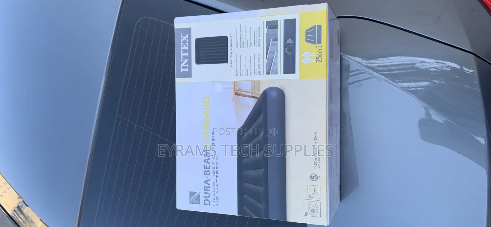 Intex Pillow Rest Classic Air Mattress With Built in Pump