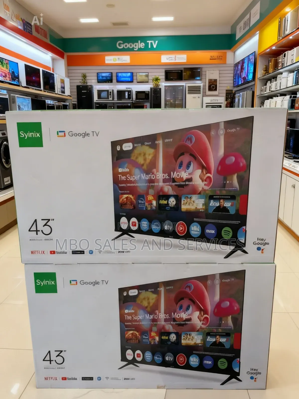 Syinix 43'' Frameless FHD Google Tv 43a61g