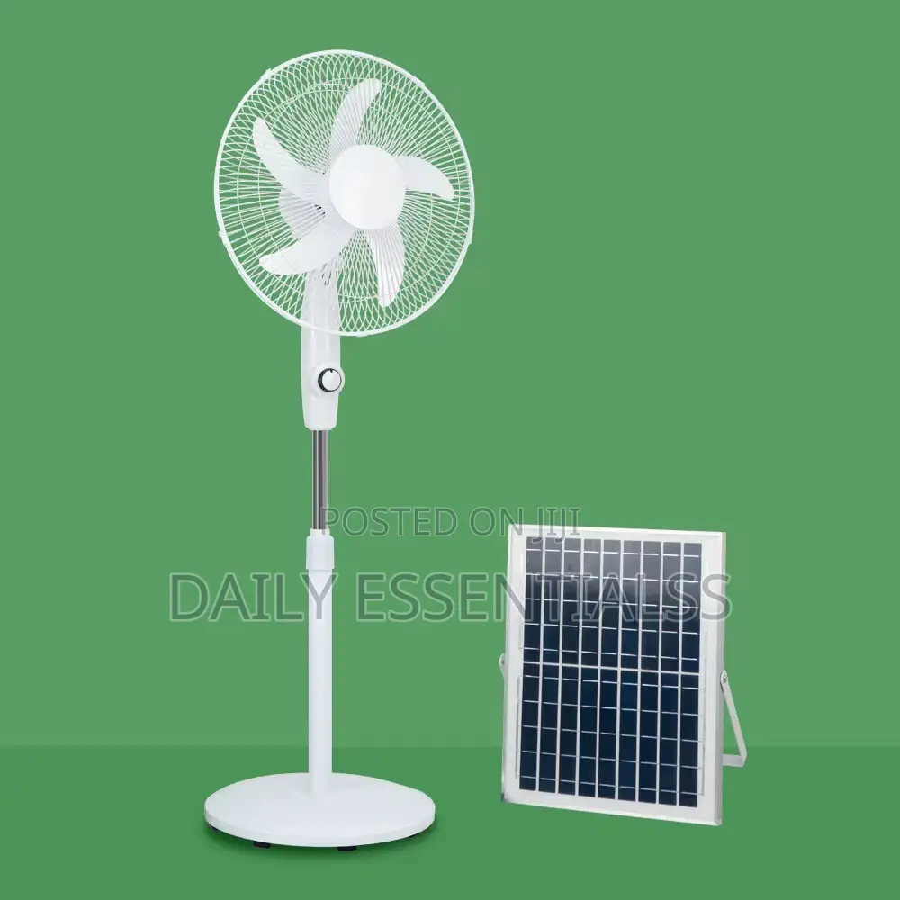 TNT Star Solar Rechargeable Standing Fan With Panel Remote