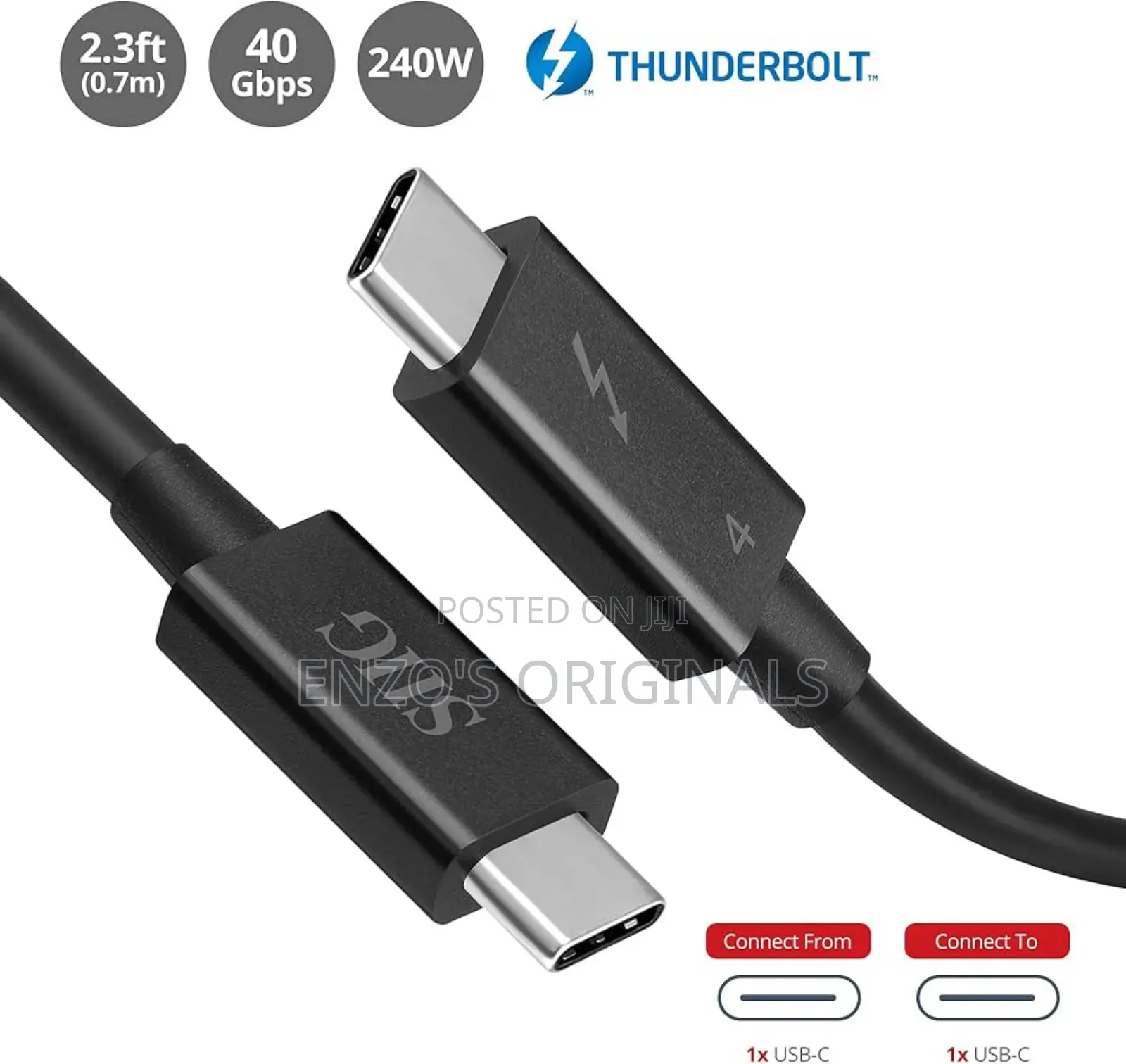 Thunderbolt 4 to Thunderbolt 4 Media Transfer Cable Oem Original