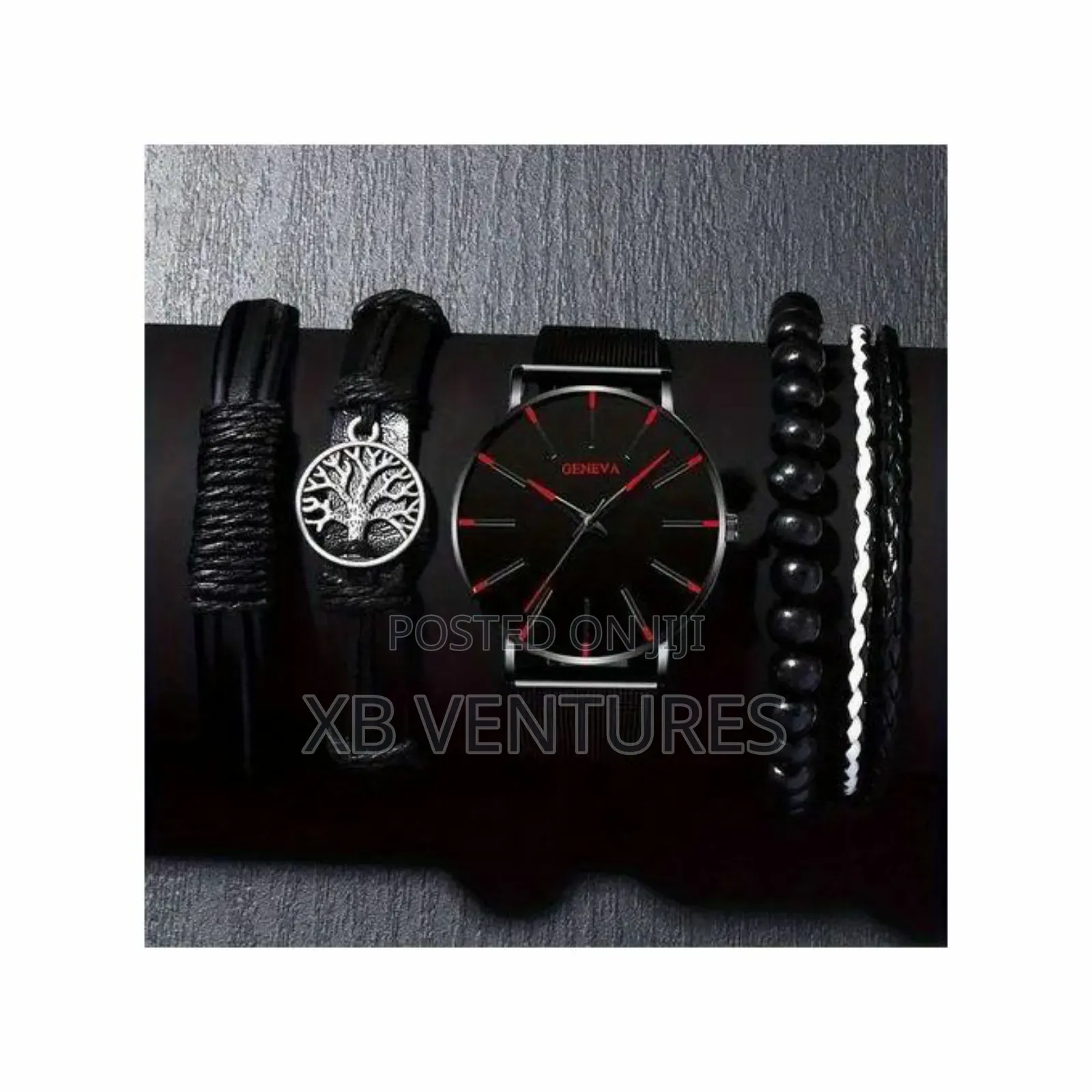 Elegant Luxury Analog Watch + Bracelet Gift Set for Men