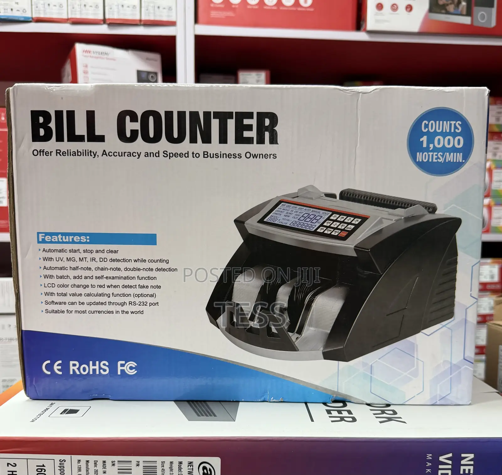 Money Bill Counting Machine With Uv, Mg, Mt, Ir, Dd Detection