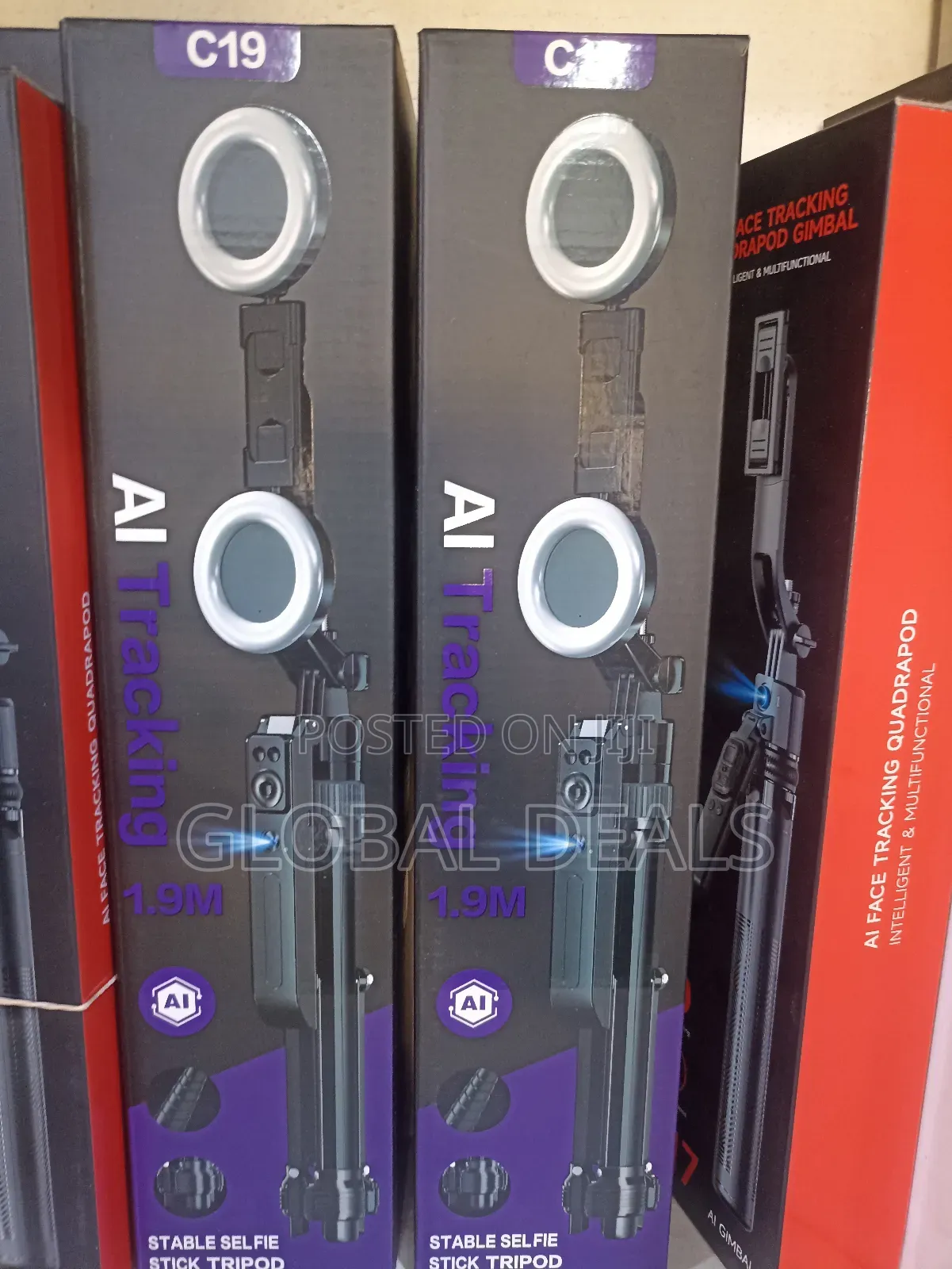 Ai Face Tracking Selfie Stick With Tripod Stand and Flashlight