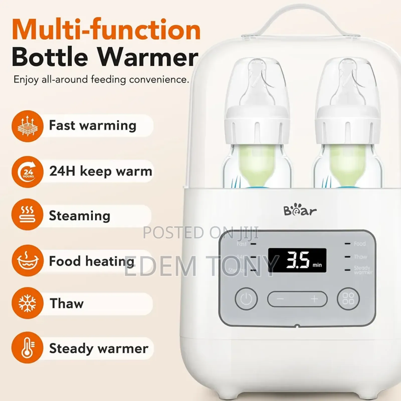 Bear Double Bottle Warmer and Sterilizer