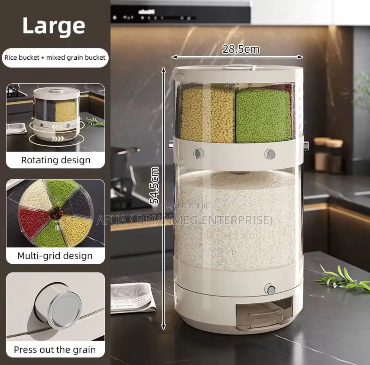 Dual Bucket Grain Dispenser ( Rice Bucket )