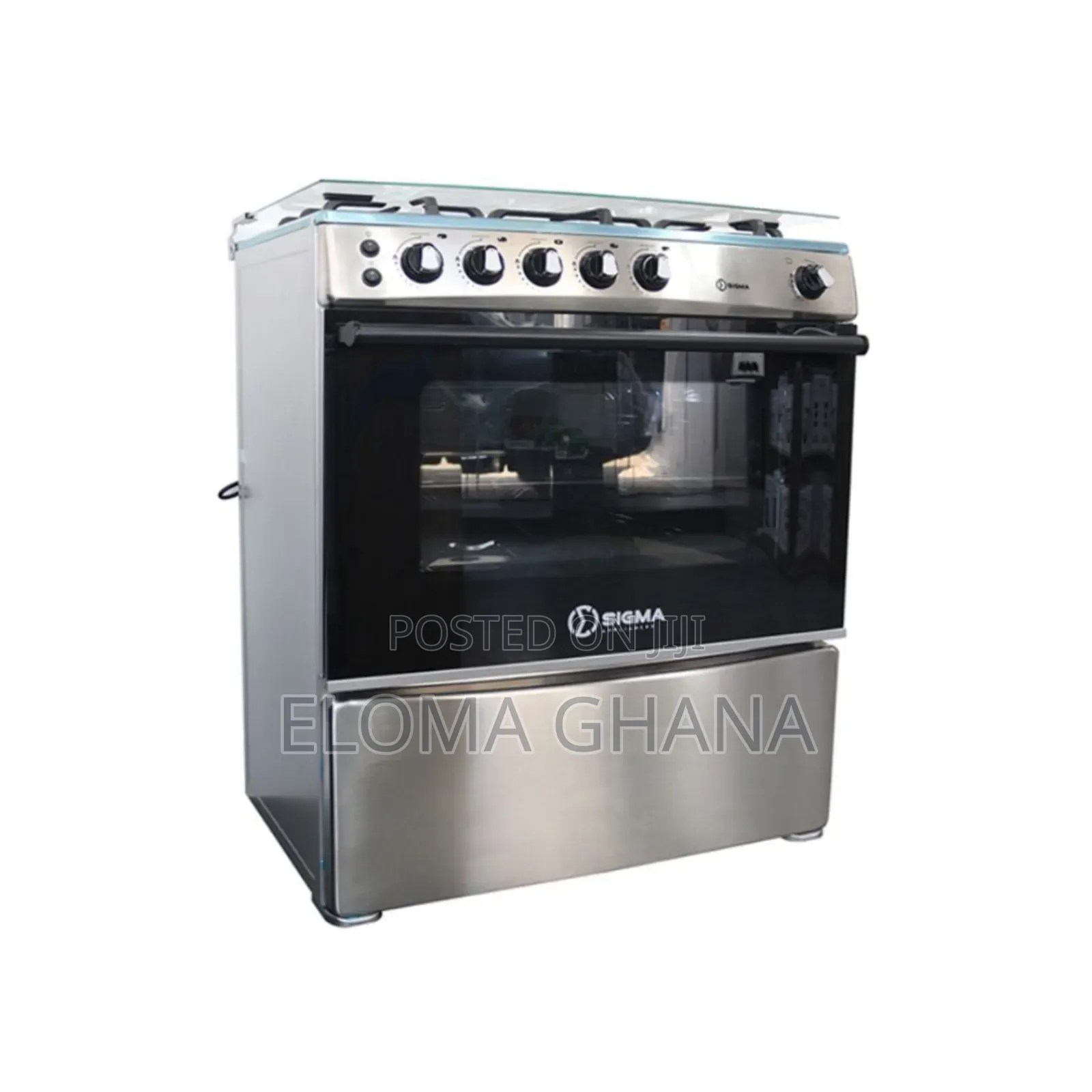 The Sigma 80x60 Cm Free-Standing 5 Burner, Auto Ignition Gas Cooker