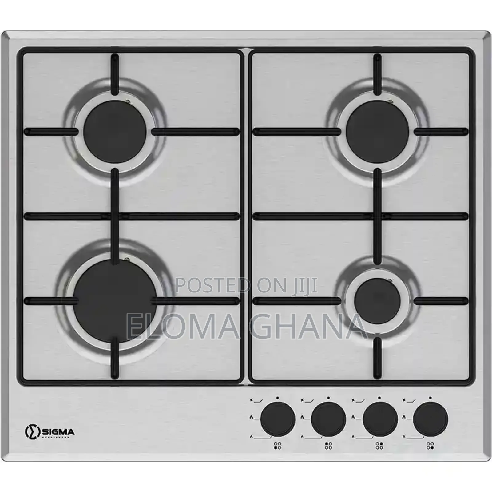 The Sigma SBGC-60 a Stainless Steel 4-Burner Built-in Gas Cooker/Hob,