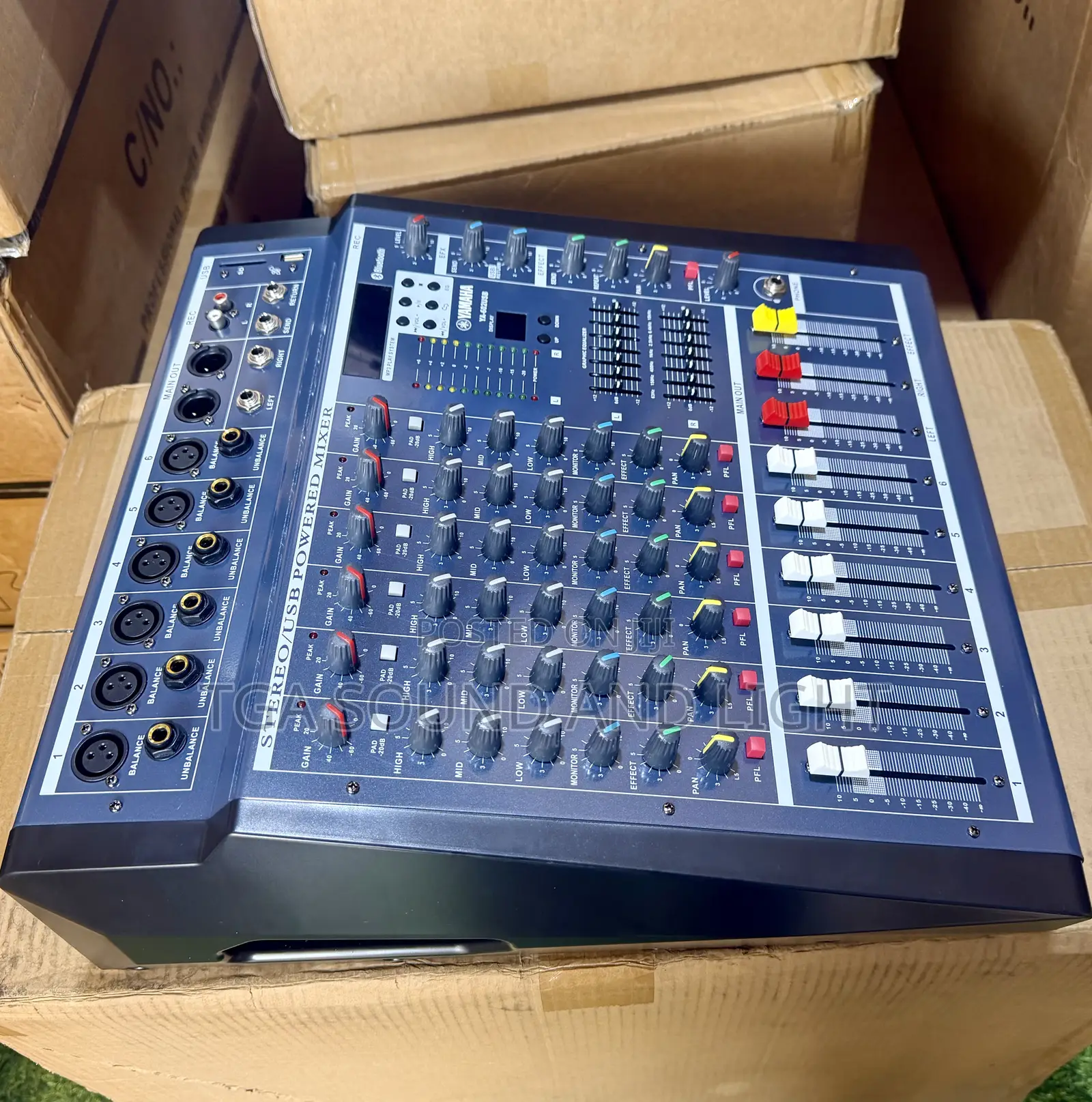Yamaha Ya-602usb 6 Channels Mixer With Amplifier