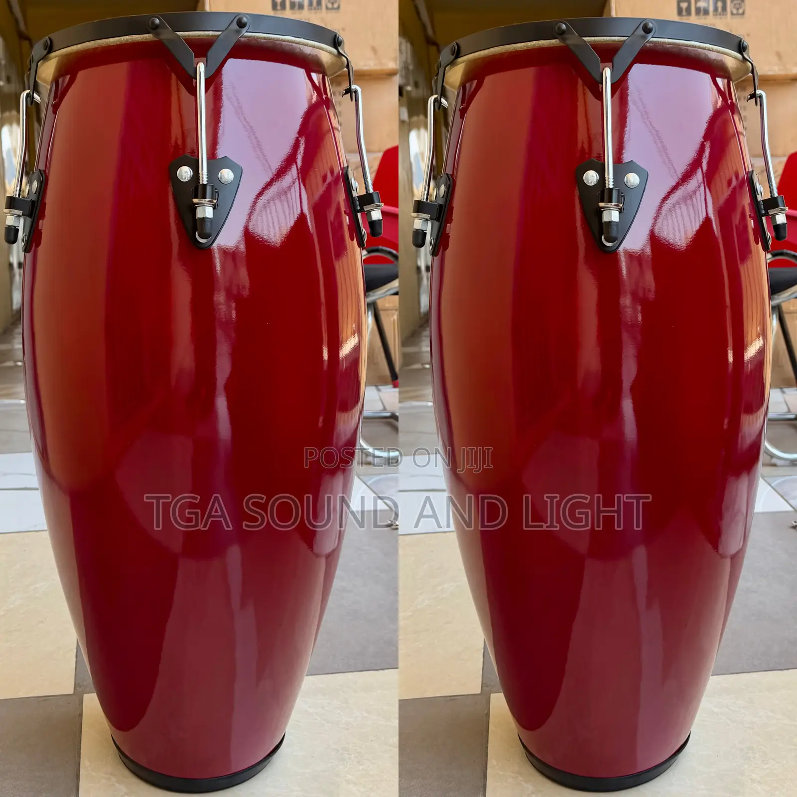 10inches Foreign Conga With Stand - Wine Red